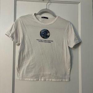 Zara White Graphic Tee